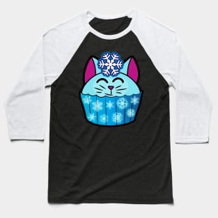 Winter frost Catcake - Snowflake and shimmering frosting! Baseball T-Shirt